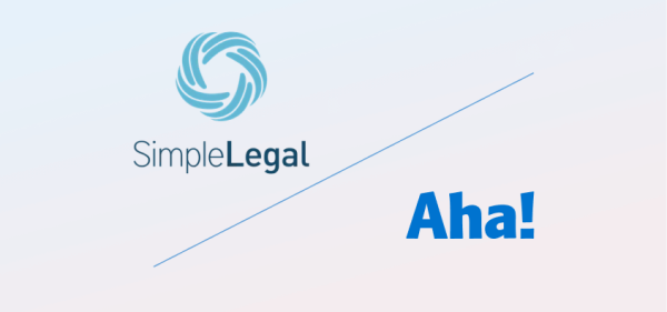 Simple Legal and Aha! logos