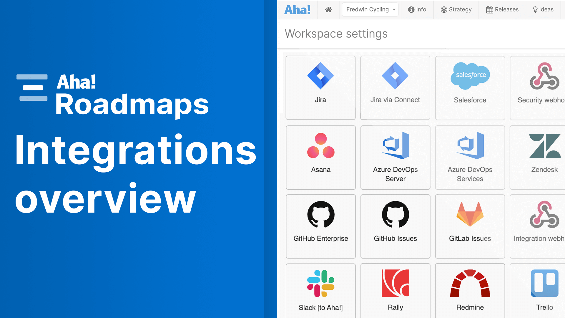 Thumbnail image for the Aha! Roadmaps integrations overview video